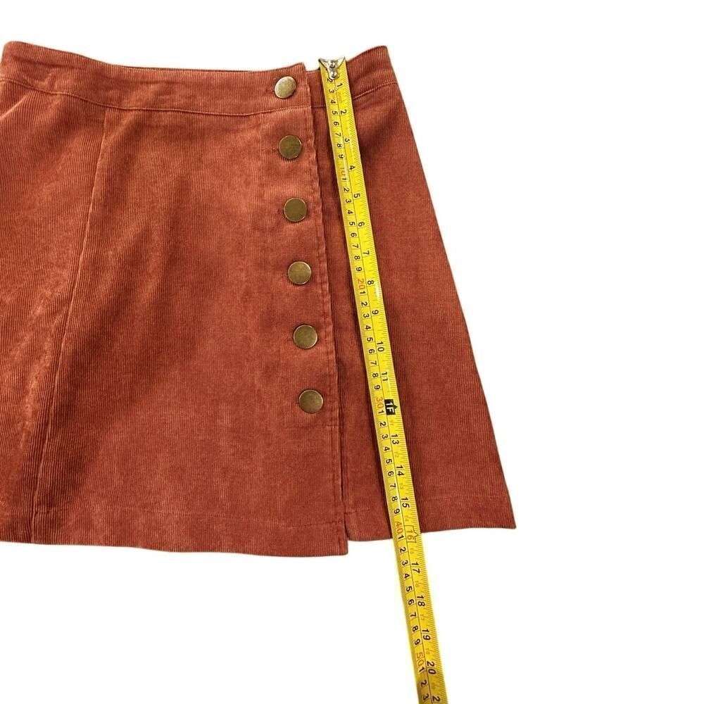 Entro Corduroy A Line Button Up Y2K Mini Skirt SZ Small Academia Back to School - Picture 8 of 12